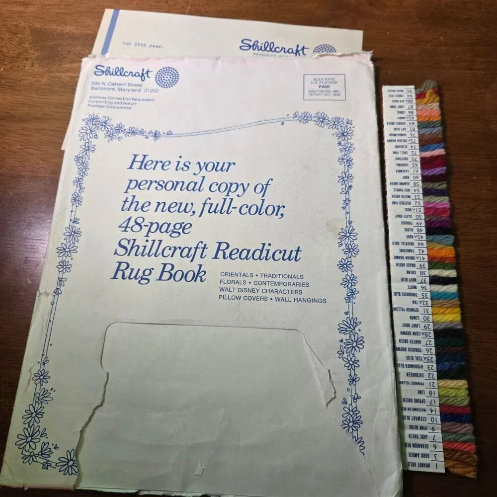 Skillcraft Readicut Rugs Vintage Color Catalog Samples Ephemera